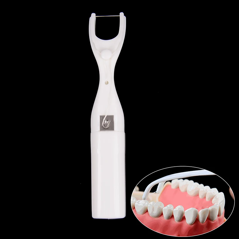 Porte-fil dentaire réutilisable – Fil plat ultra fin menthe