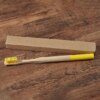 1 pc brosse à dents en bambou écologique poils moyens biodégradable