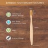 Brosse à dents en bambou à poils doux, écologique, Vegan, 10 pièces