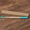1 pc brosse à dents en bambou écologique poils moyens biodégradable