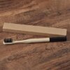 1 pc brosse à dents en bambou écologique poils moyens biodégradable