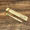Brosse à dents en bambou naturel – Poils souples au charbon