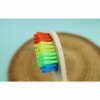Brosse à dents portable réutilisable en bambou pour adultes, charbon de bois doux, pointe de poils