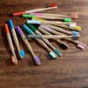 Lot de 10 brosses à dents en bambou – Poils moyens, écologique