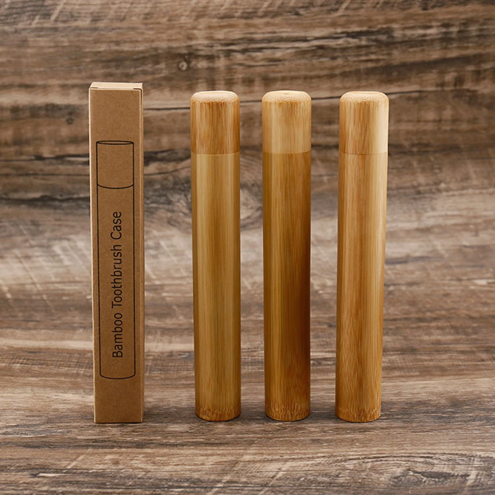 Étui de voyage en bambou naturel – Support réutilisable, écologique