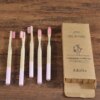 Lot De 5 brosses à dents en bambou pour adultes, poils moyens, écologique, soins buccaux, Clareador De Dente