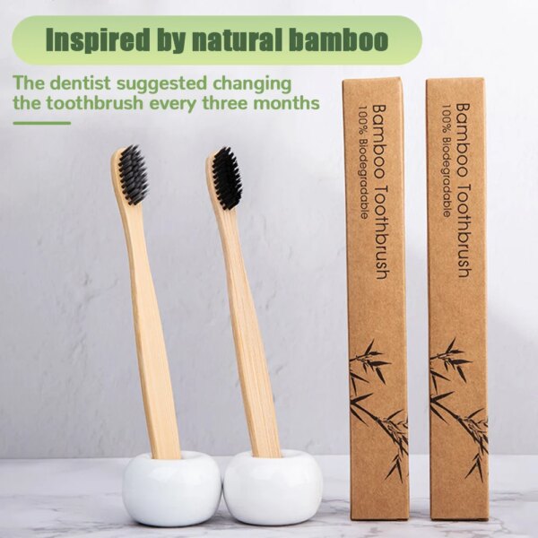 6942-903107.jpg 1/5PCS Coloré Naturel Bambou Brosse à dents À Poils Souples Charbon Blanchiment