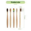 6942-bb9106.jpg 1/5PCS Coloré Naturel Bambou Brosse à dents À Poils Souples Charbon Blanchiment