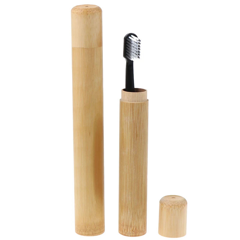 Étui de brosse à dents en bambou – Tube de voyage  - Brosse à dent bambou chez blanchimo.fr