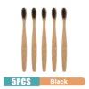 1/5PCS Coloré Naturel Bambou Brosse à dents À Poils Souples Charbon Blanchiment