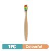 1/5PCS Coloré Naturel Bambou Brosse à dents À Poils Souples Charbon Blanchiment