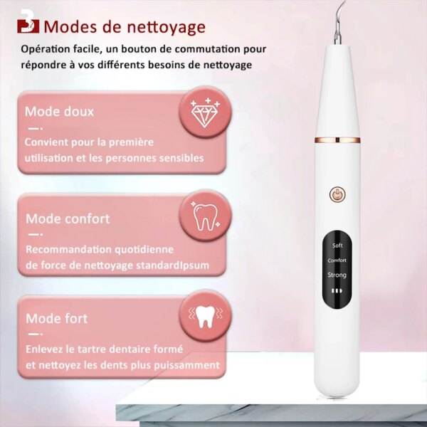 détartrage dentaire électrique sonique de tartre dentaire