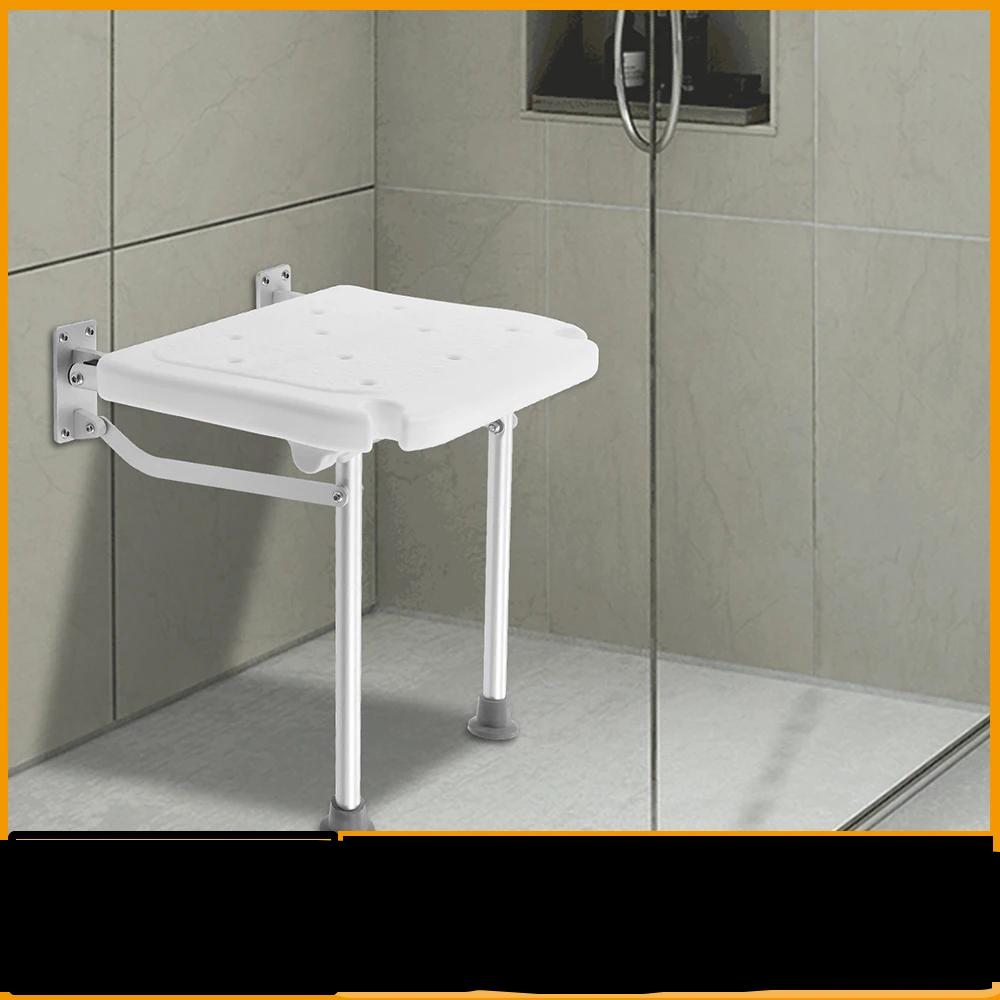 Chaise de bain murale pliante avec pieds – Siège de douche sécurisé YC5301